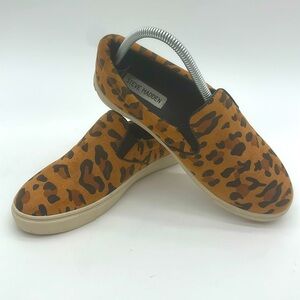 Steve Madden ECENTRCJ Brown and Black Leopard Print Sneakers Womens Size 8.5